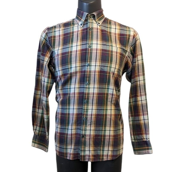 BRUNN & Stengade plaid button down shirt sz 15 3/4 - Picture 2 of 9